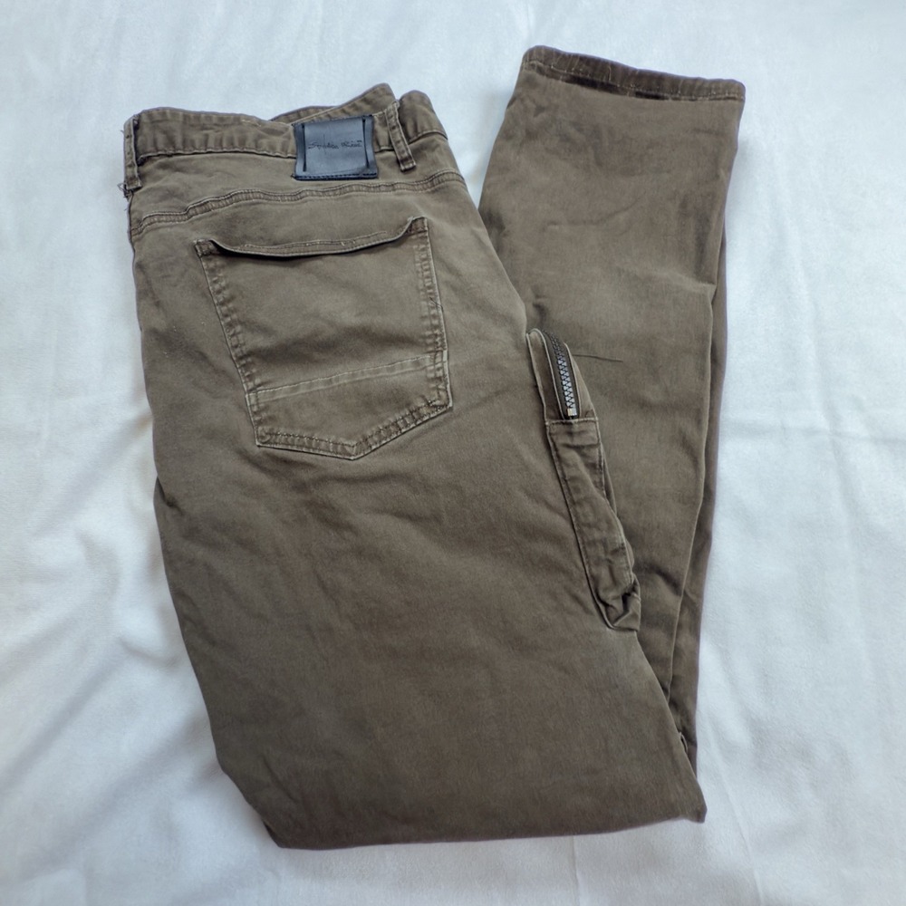 Smoke Rise Men's Cargo Pants Brown Size 40 X 32.5 Multi Pockets‎